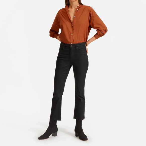 Everlane Denim - Everlane Kick Crop Jean Black